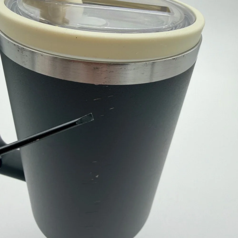 Stanley Quencher H2.0 FlowState Tumbler 40oz Black with Sage Accents Stainless - Picture 9 of 9